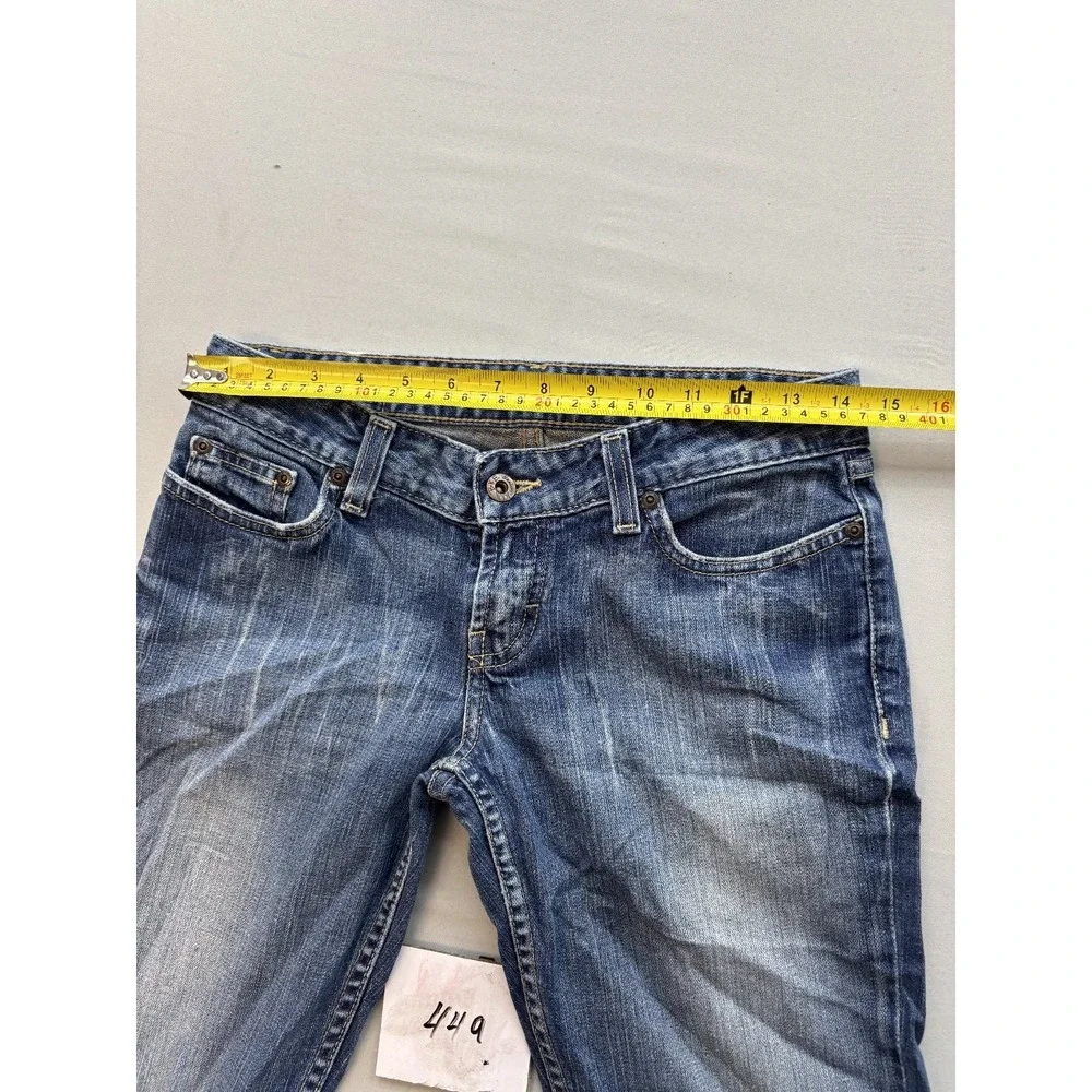 LEI Jeans Womens 9 Distressed Medium Wash Bootcut Denim Blue Y2K Mid Rise